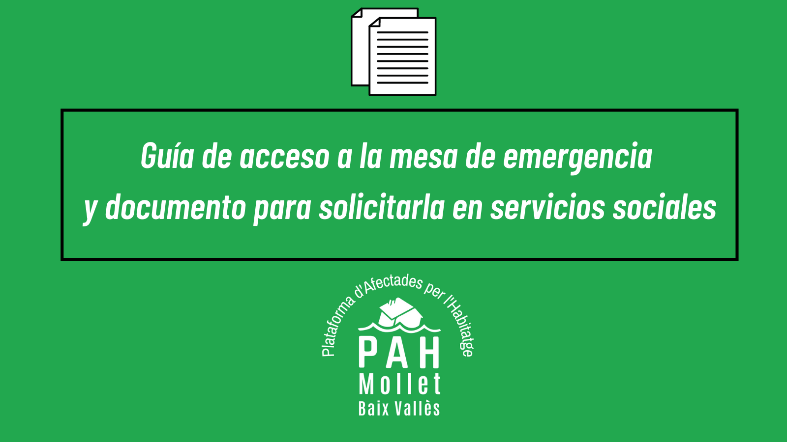 En este momento estás viendo Guía y documento para solicitar la mesa de emergencia.