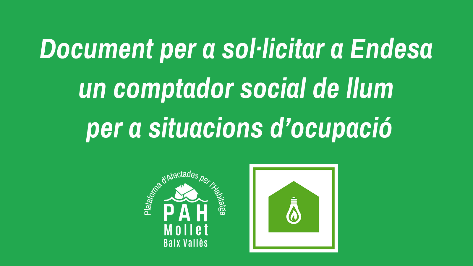 Read more about the article Documento para solicitar a Endesa un contador social de luz para situaciones de ocupación