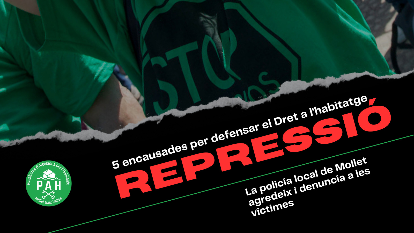 Read more about the article La policía municipal de Mollet denuncia a 5 miembros de la PAH